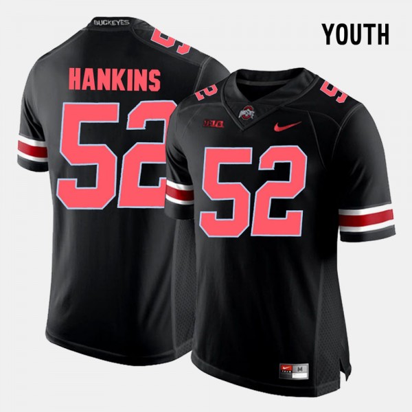 Ohio State Buckeyes Johnathan Hankins Youth #52 Black College Football Jersey 2404MUFI3